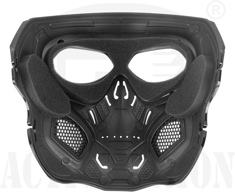 ACTIONUNION Airsoft Mask Full Face Skull Balaclava Face Mask Men Skeleton Mask Tactical Protective Paintball Mask Halloween Cosplay Costume - Image 3